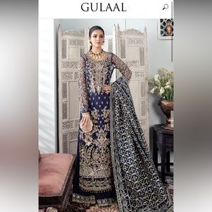 Gulaal Designer heavy embellished Pakistan Indian formal wedding wear Large